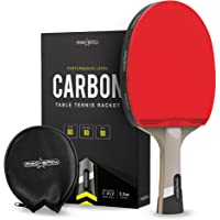PRO SPIN Bate de tenis de mesa con tecnología Pro de fibra de carbono para mayor control- giro y potencia- bate de ping…